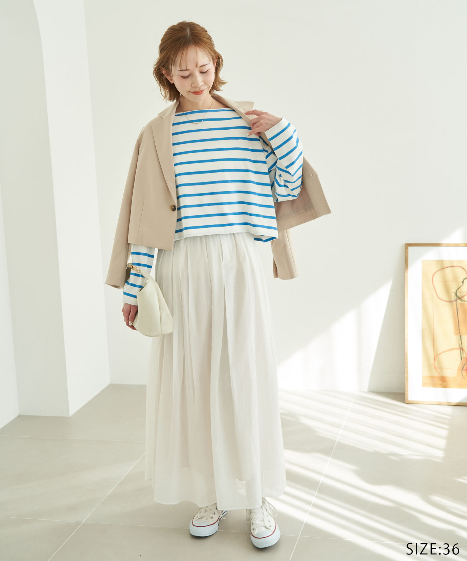 Rope&rsquo;Picnic「着丈が選べるボーダーカットトップス/リンクコーデ 」|Tシャツ・カットソー|