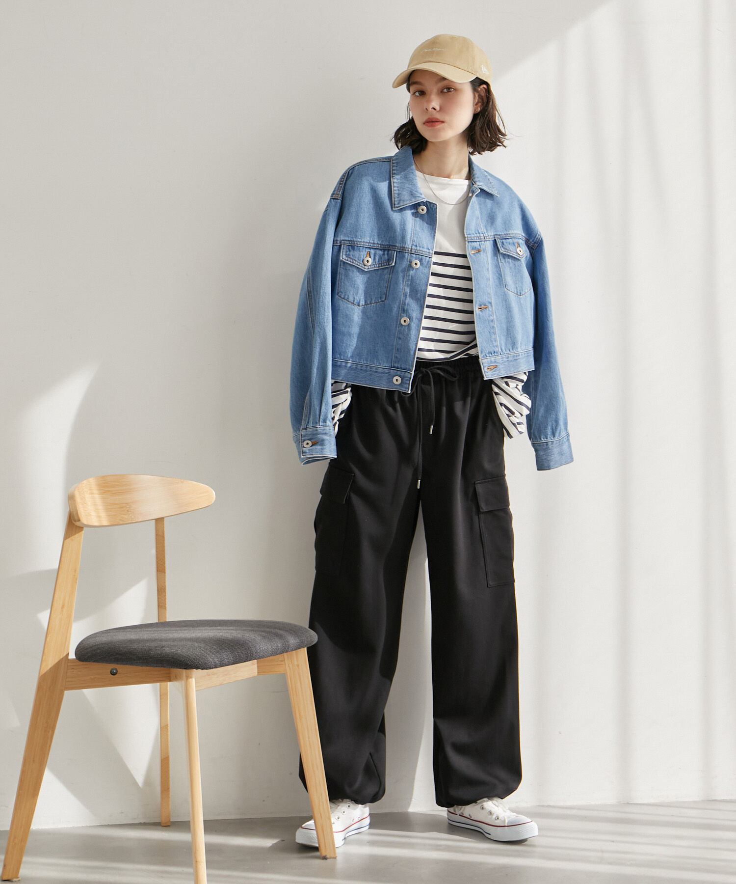 ROPE' PICNIC R「ショート丈デニムジャケット」|デニムジャケット|