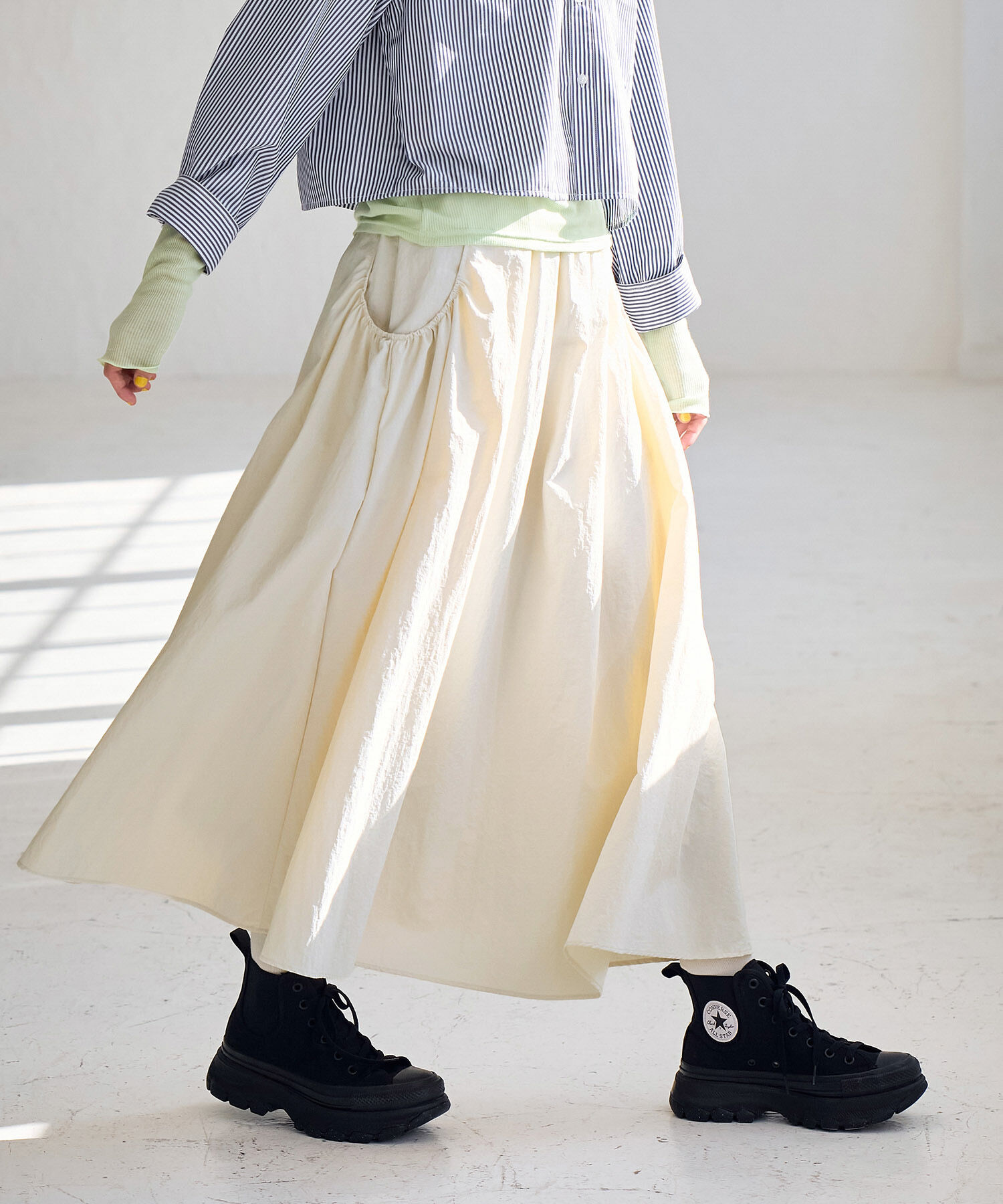 ROPE' PICNIC R「ナイロンギャザーポケットスカート」|スカート|