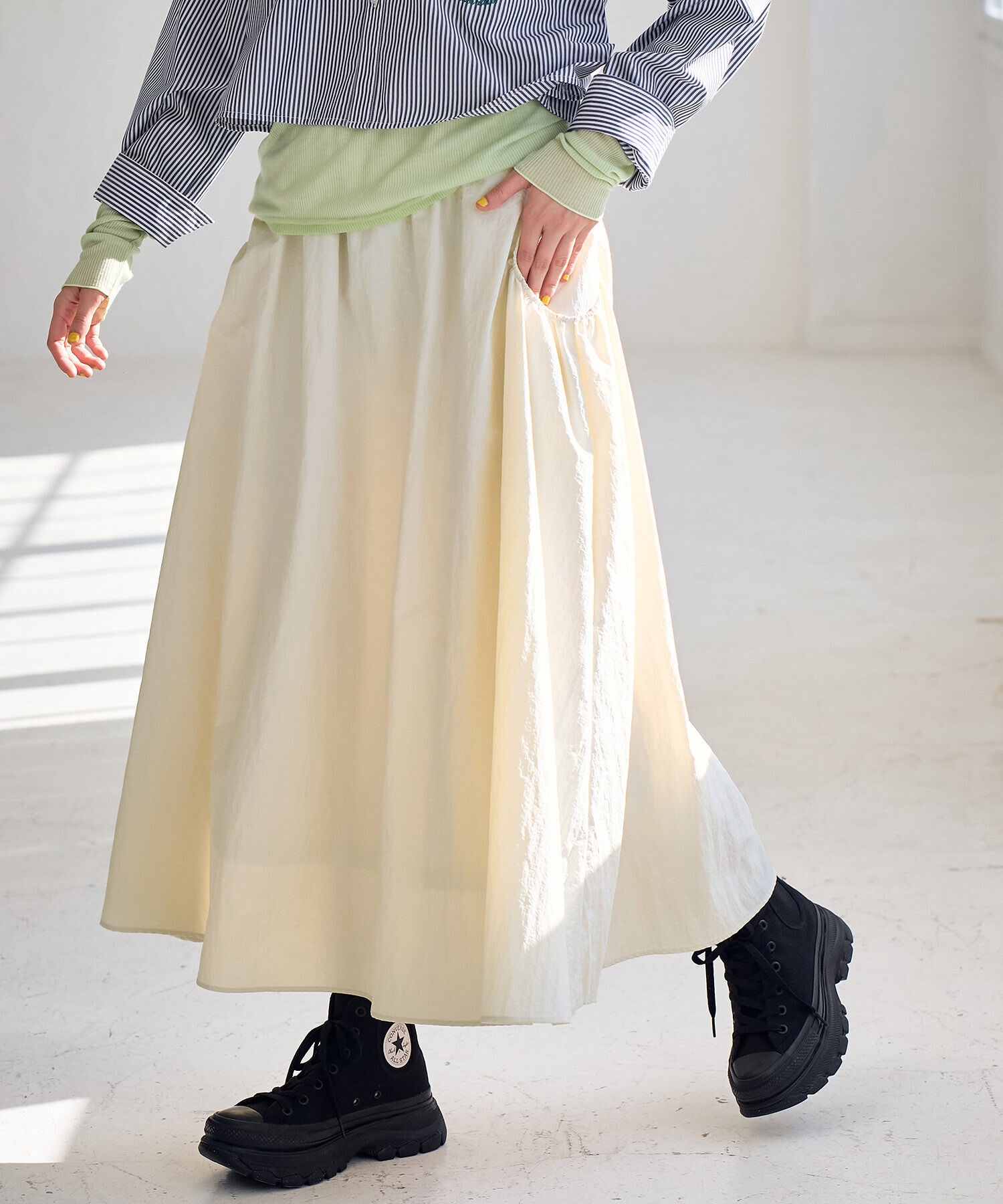 ROPE' PICNIC R「ナイロンギャザーポケットスカート」|スカート|