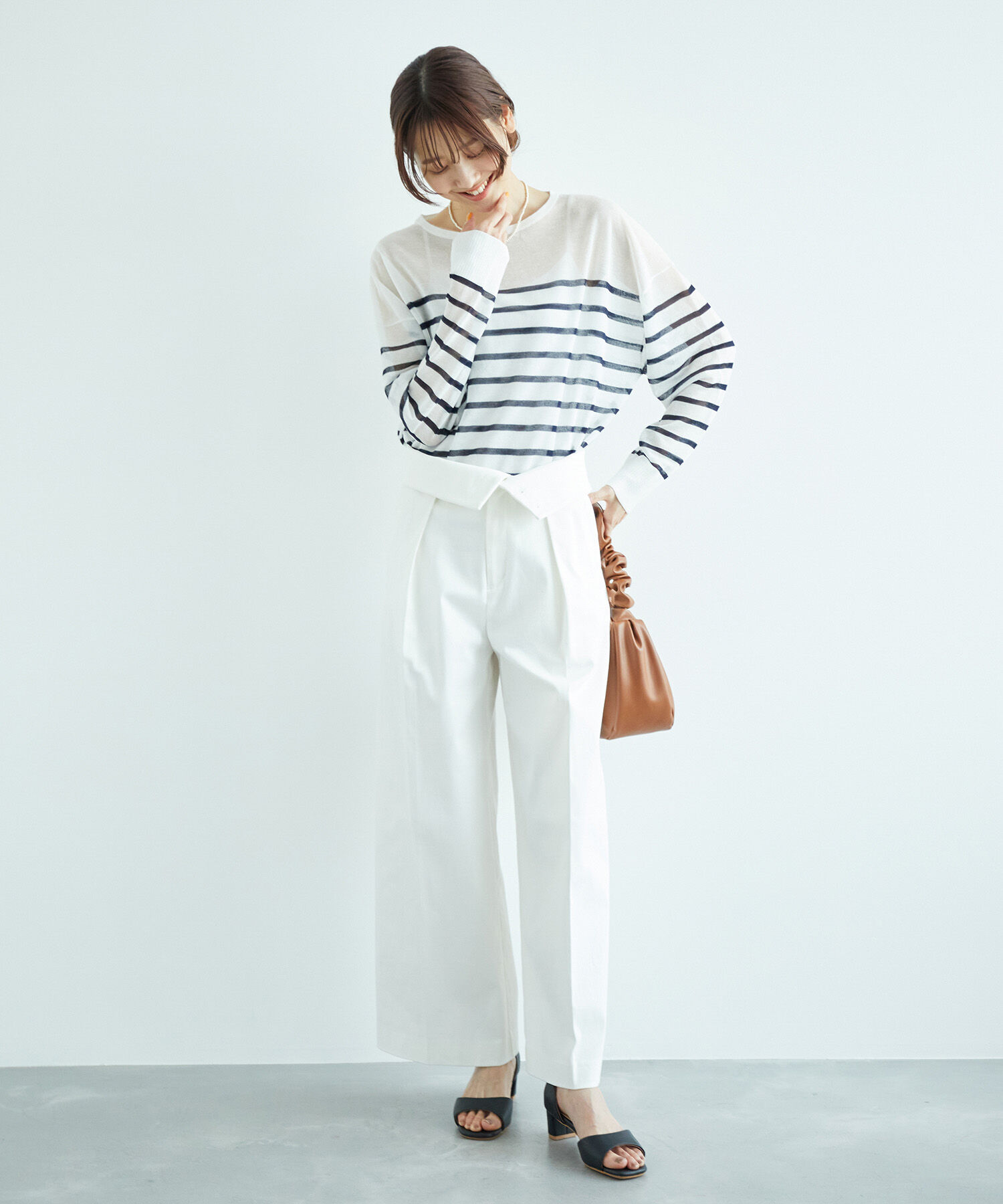 Rope&rsquo;Picnic「シアーボーダーニット」|ニット・セーター|