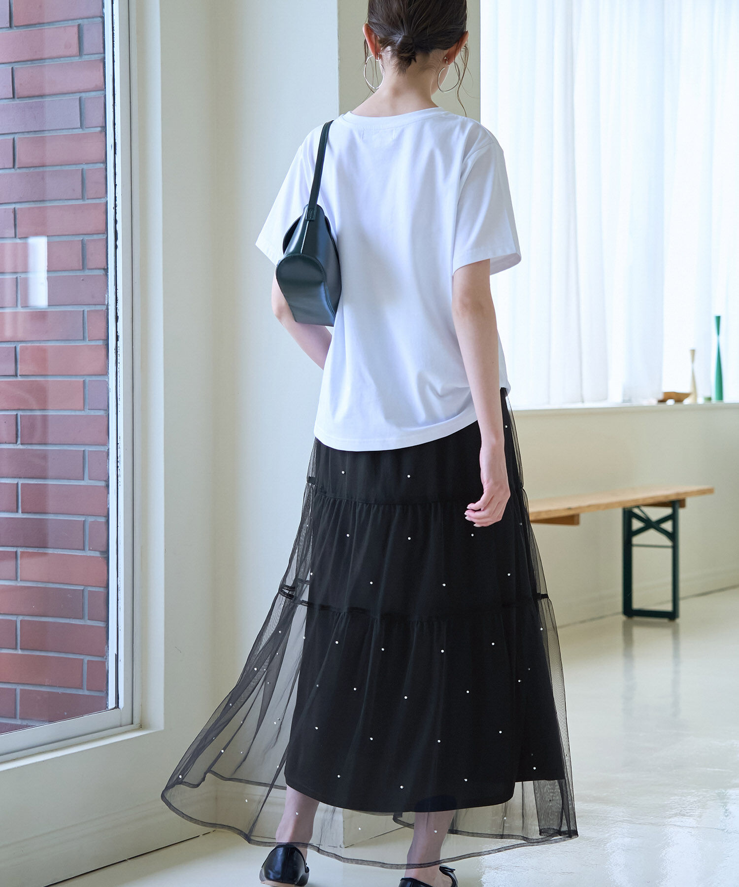 Rope&rsquo;Picnic「パール付きチュールティアードスカート」|スカート|