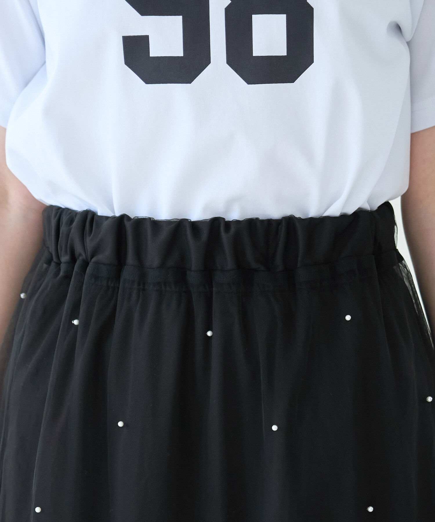 Rope&rsquo;Picnic「パール付きチュールティアードスカート」|スカート|