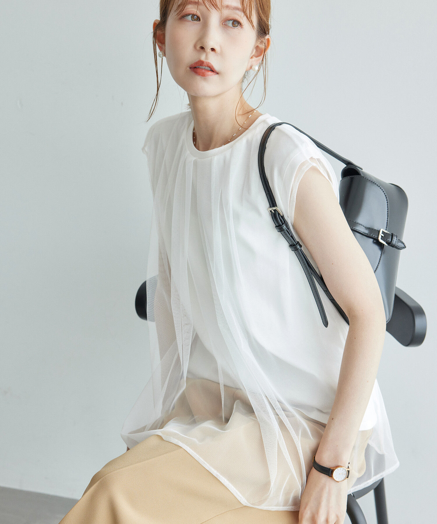 Rope&rsquo;Picnic「チュールカットトップス」|Tシャツ・カットソー|