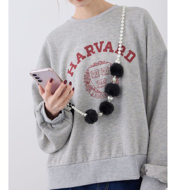 ROPE PICNIC PASSAGE「ハートパール&times;ポンポンファースマホショルダーストラップ」|その他|クロメイン