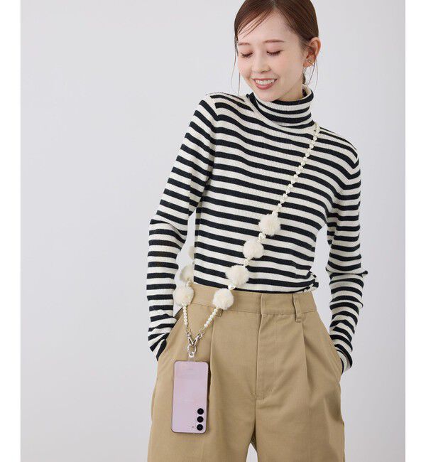 ROPE PICNIC PASSAGE「ハートパール&times;ポンポンファースマホショルダーストラップ」|その他|