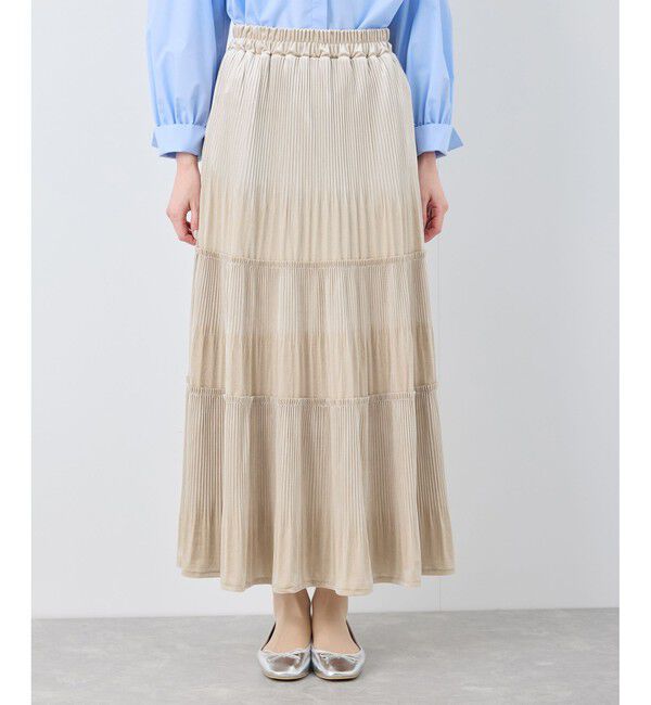 Rope&rsquo;Picnic「【emur/エミュール】ベロアプリーツスカート」|スカート|