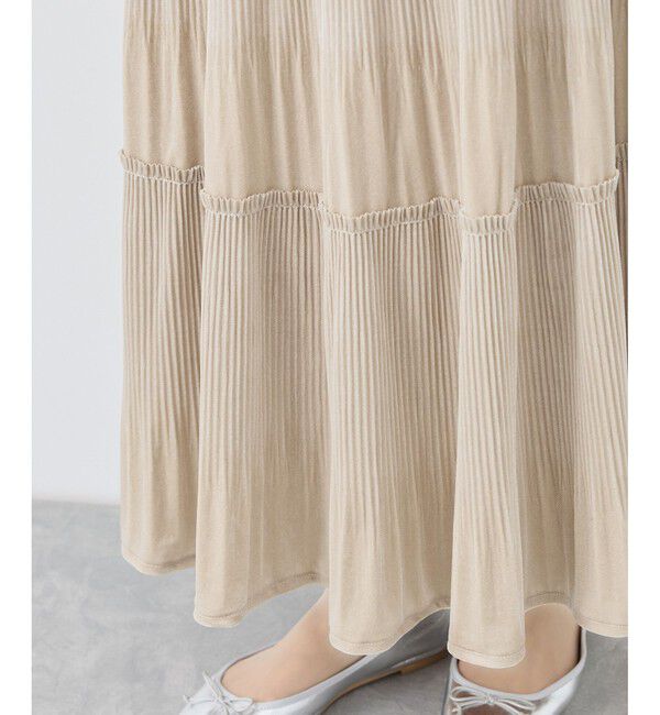 Rope&rsquo;Picnic「【emur/エミュール】ベロアプリーツスカート」|スカート|