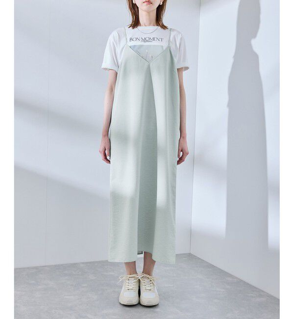 Rope&rsquo;Picnic「【UVケア・遮熱】Comfort Seriesコンフォートシリーズ/Vネックキャミワンピース」|ワンピース|