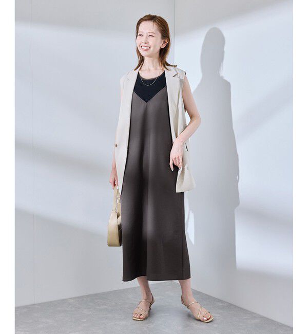 Rope&rsquo;Picnic「【UVケア・遮熱】Comfort Seriesコンフォートシリーズ/Vネックキャミワンピース」|ワンピース|