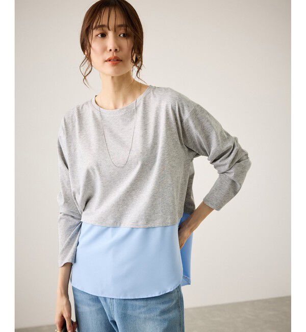 Rope&rsquo;Picnic「布帛ドッキングロングスリーブTシャツ」|Tシャツ・カットソー|