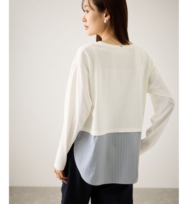 Rope&rsquo;Picnic「布帛ドッキングロングスリーブTシャツ」|Tシャツ・カットソー|