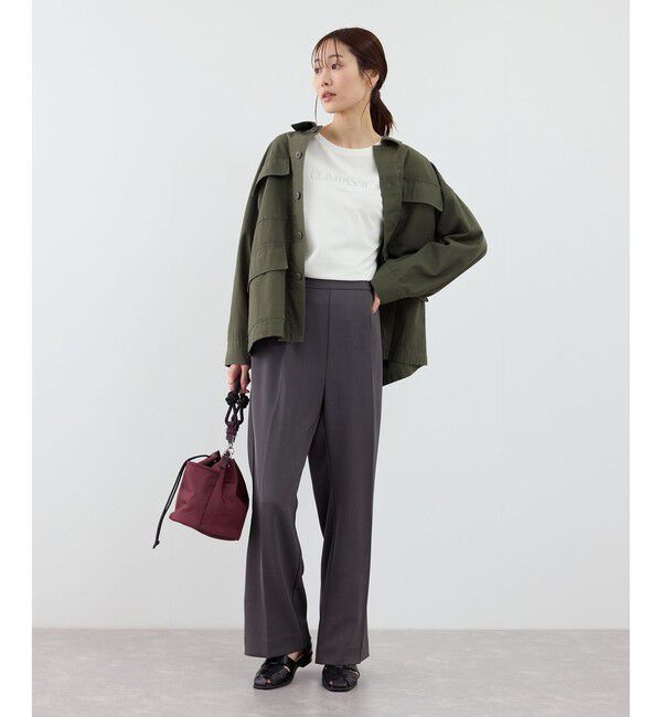 Rope&rsquo;Picnic「RENUロゴプリントロングTシャツ/UVカット・イージーケア」|Tシャツ・カットソー|