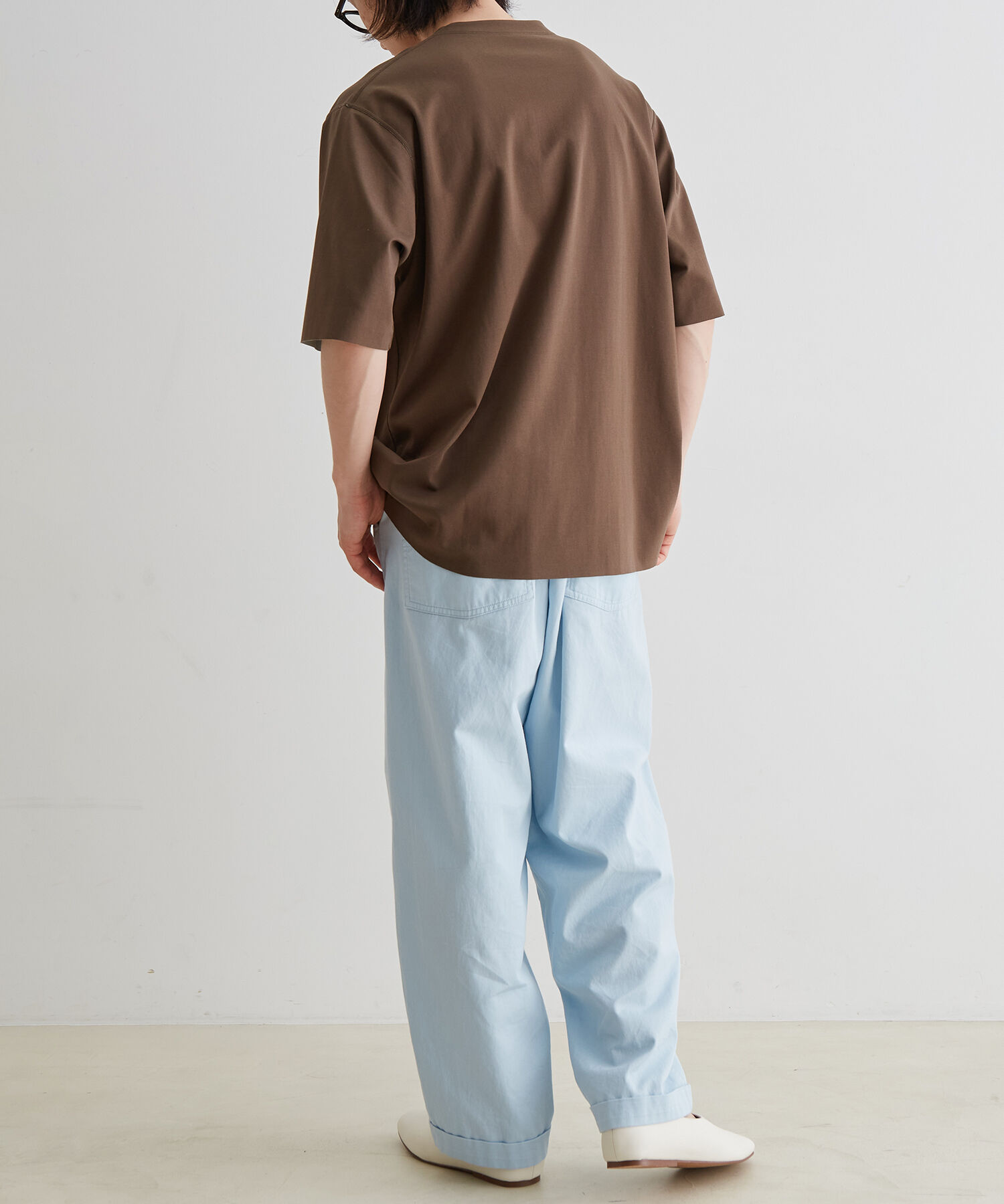 ADAM ET ROPE'「ハイゲージ シャンブレー リバーシブル Tシャツ」|Tシャツ・カットソー|