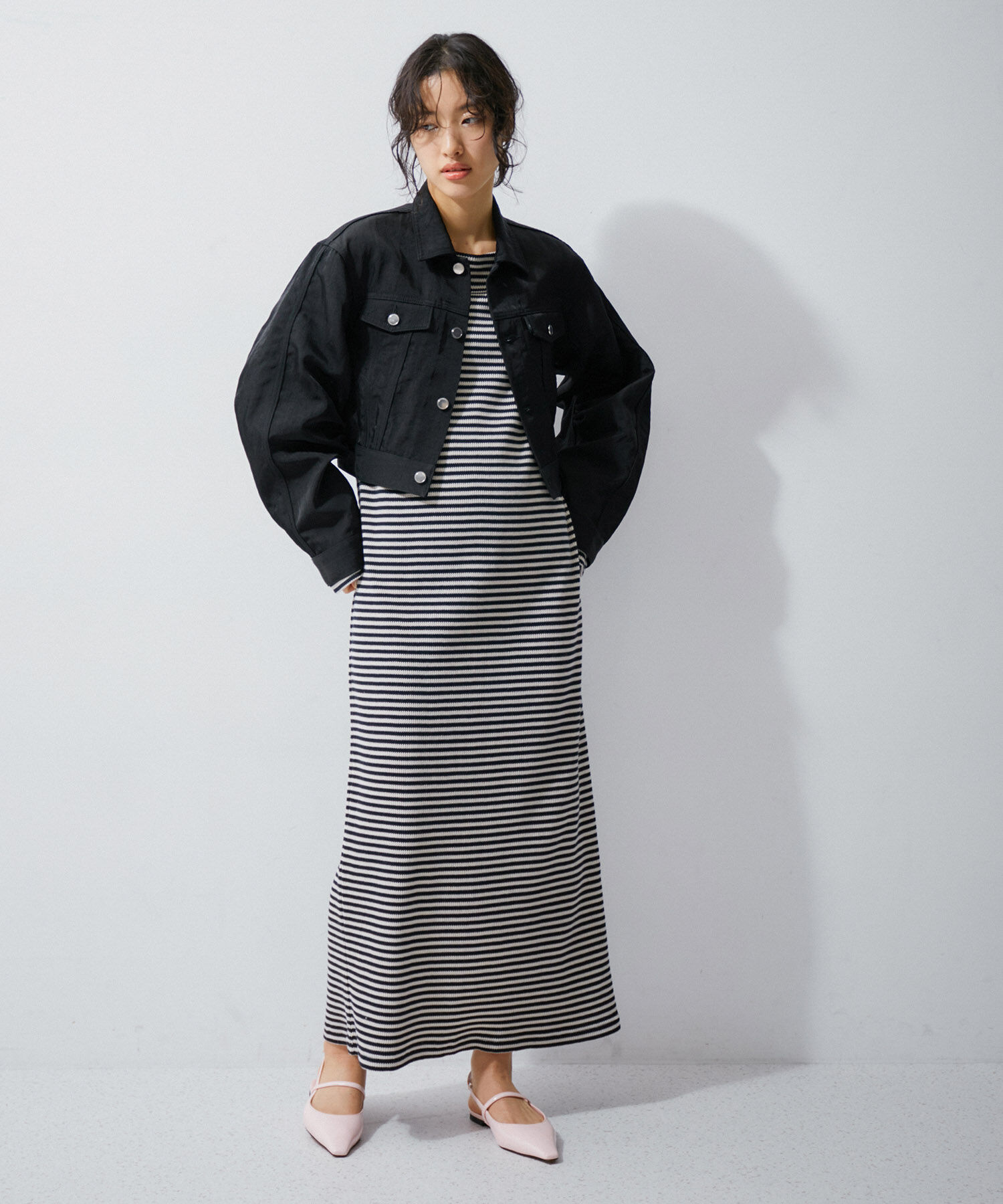 ADAM ET ROPE'「デニム＆チノショートGジャン」|デニムジャケット|