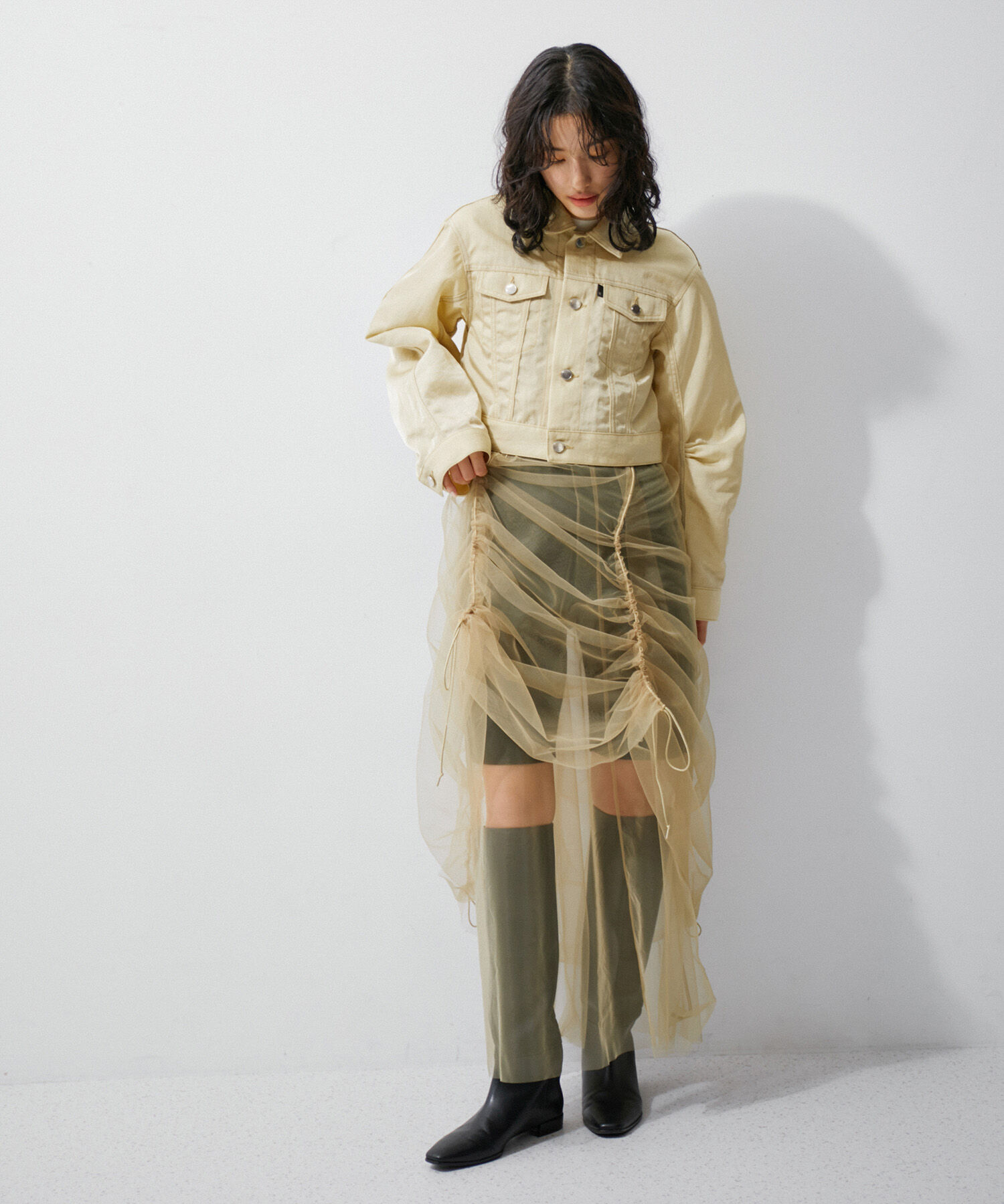 ADAM ET ROPE'「デニム＆チノショートGジャン」|デニムジャケット|