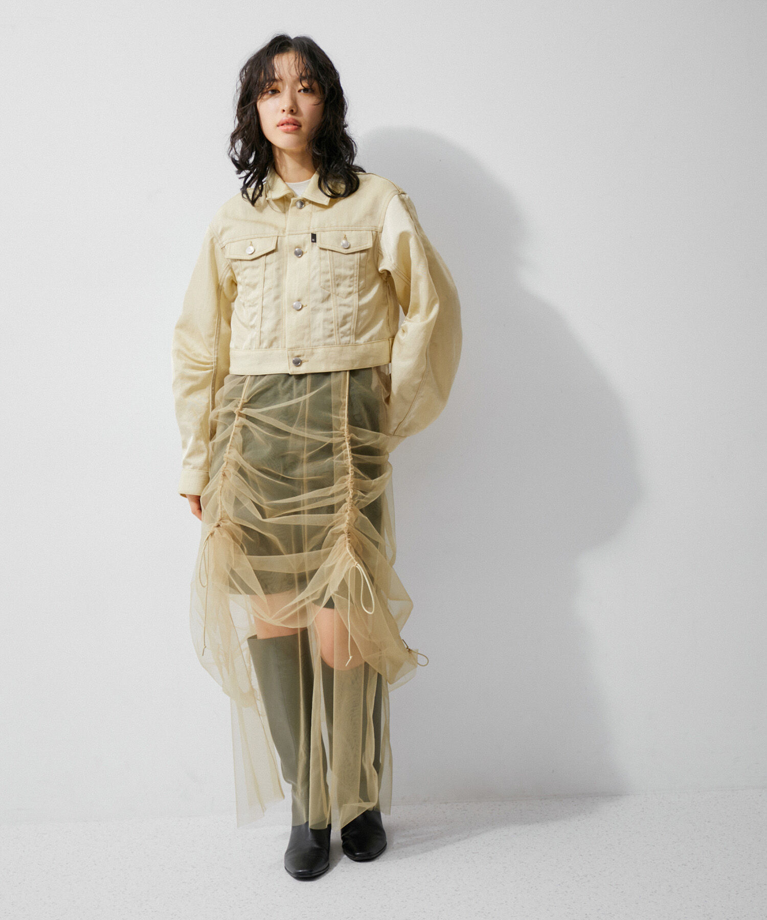 ADAM ET ROPE'「デニム＆チノショートGジャン」|デニムジャケット|