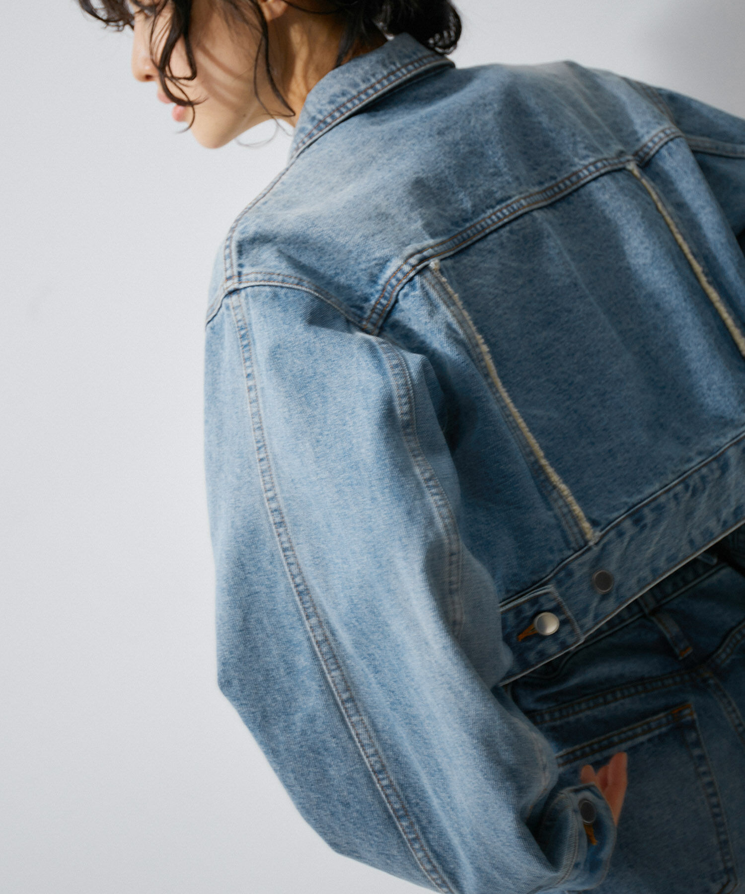 ADAM ET ROPE'「デニム＆チノショートGジャン」|デニムジャケット|