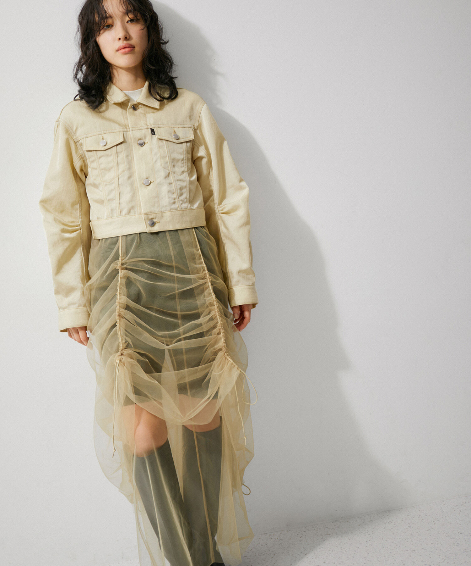 ADAM ET ROPE'「デニム＆チノショートGジャン」|デニムジャケット|