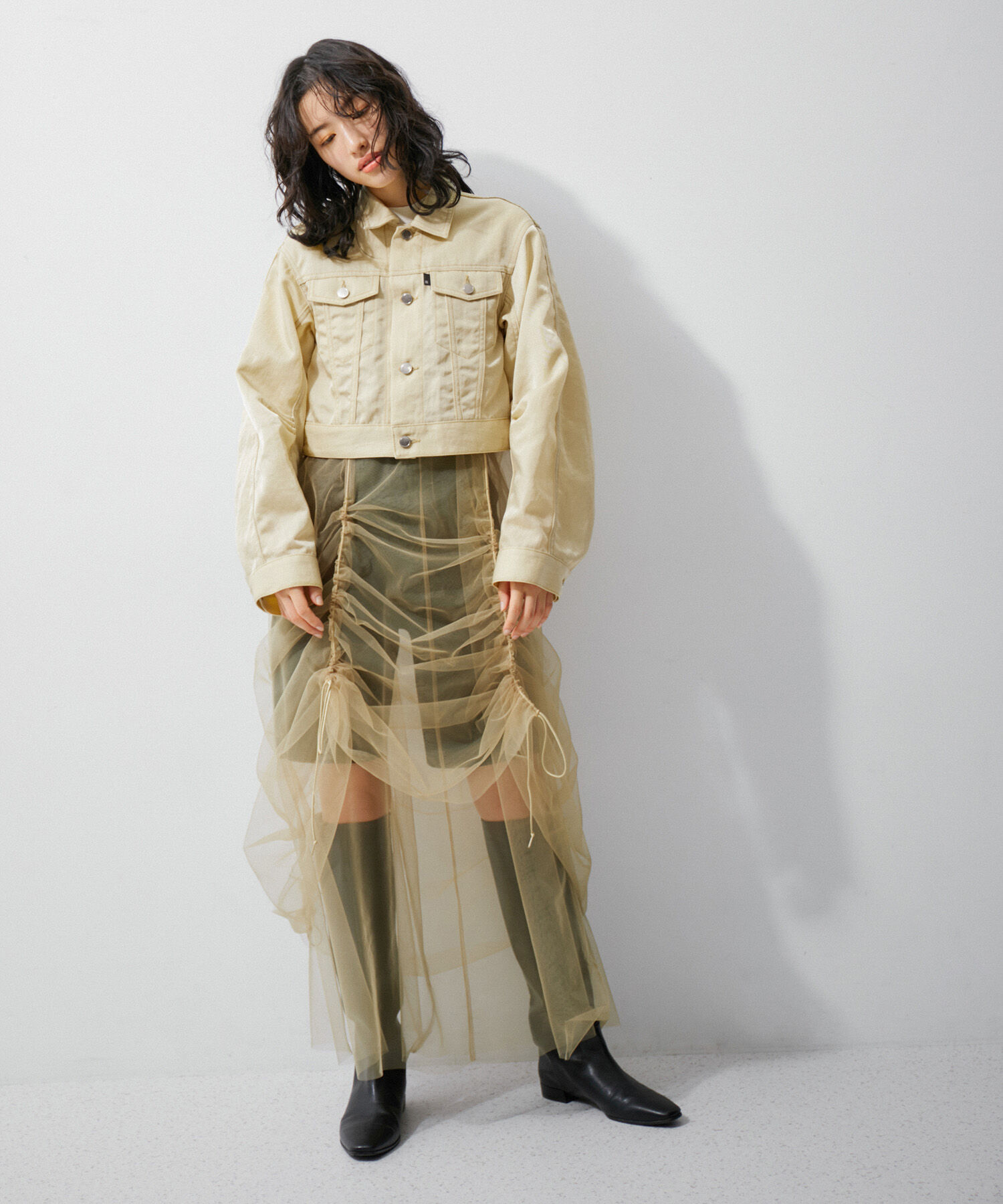 ADAM ET ROPE'「デニム＆チノショートGジャン」|デニムジャケット|