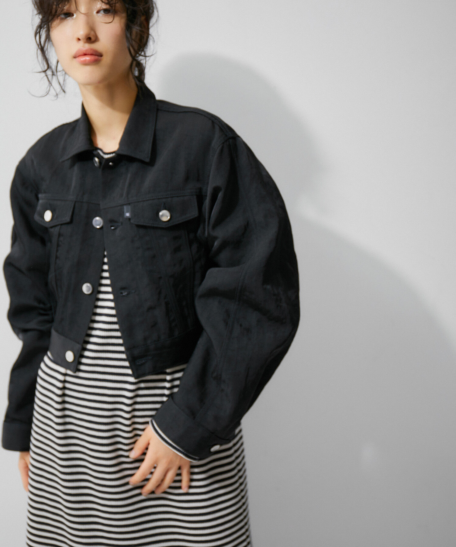 ADAM ET ROPE'「デニム＆チノショートGジャン」|デニムジャケット|