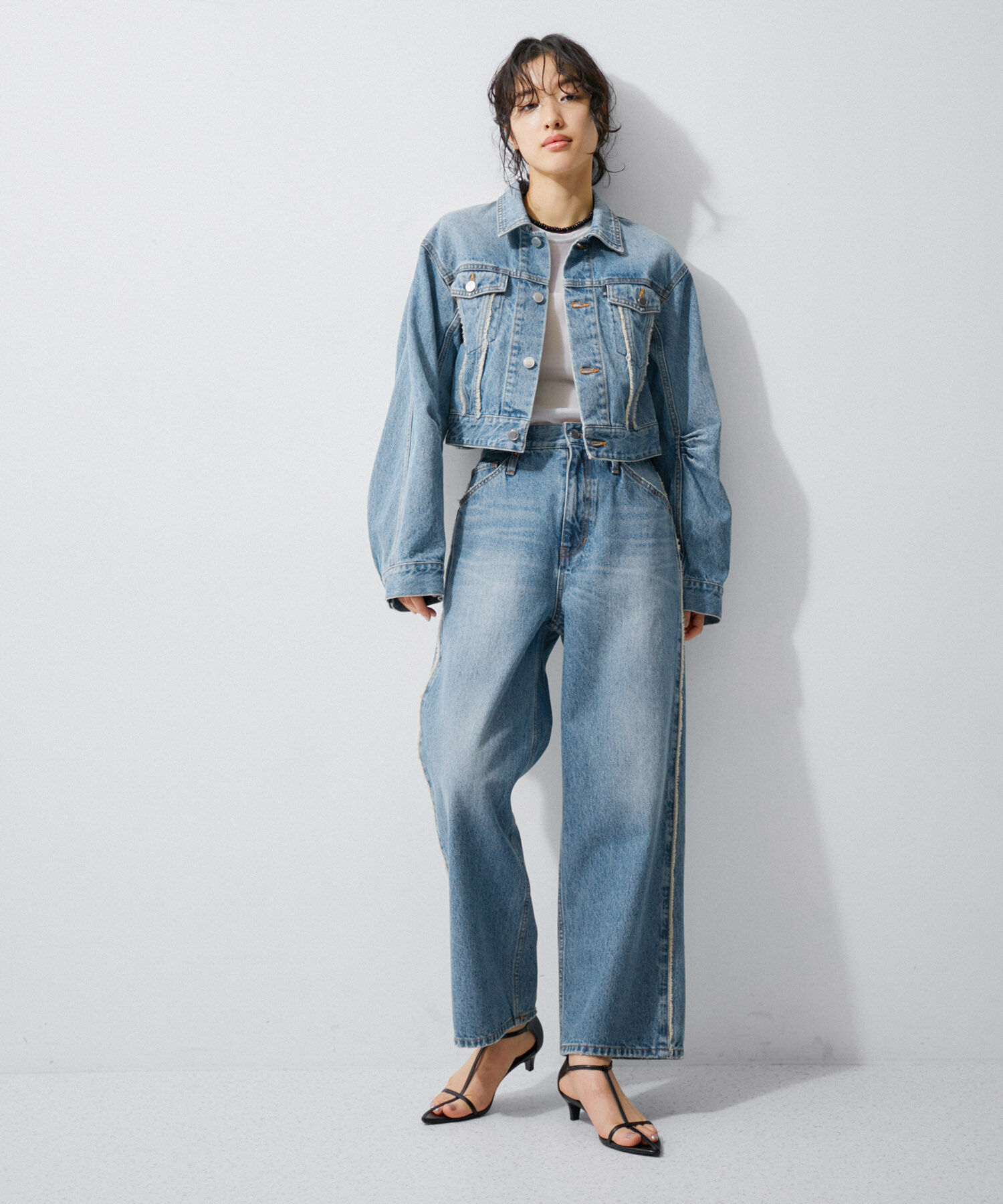 ADAM ET ROPE'「デニム＆チノショートGジャン」|デニムジャケット|