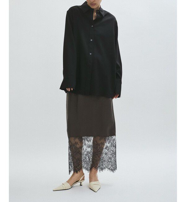 ADAM ET ROPE'「【EMOELLE】ソモウウールシャツ」|シャツ・ブラウス|