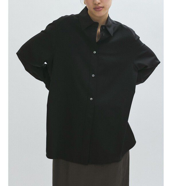 ADAM ET ROPE'「【EMOELLE】ソモウウールシャツ」|シャツ・ブラウス|