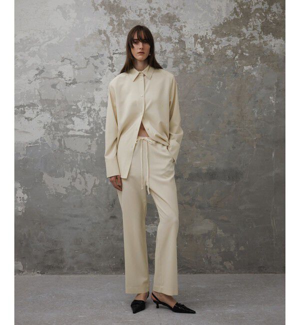 ADAM ET ROPE'「【EMOELLE】ソモウウールシャツ」|シャツ・ブラウス|