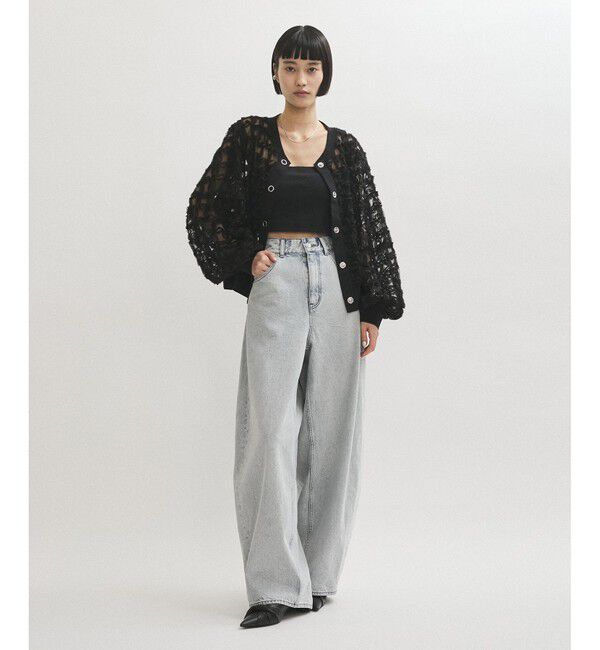 ADAM ET ROPE'「ラインアートレースブラウス」|シャツ・ブラウス|