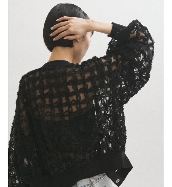 ADAM ET ROPE'「ラインアートレースブラウス」|シャツ・ブラウス|