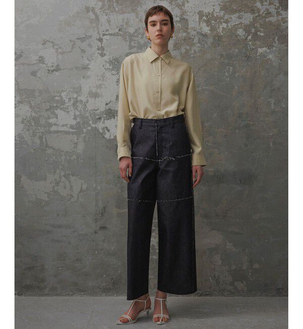 ADAM ET ROPE'「【EMOELLE】サンドシルクシャツ」|シャツ・ブラウス|