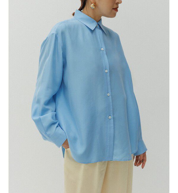 ADAM ET ROPE'「【EMOELLE】サンドシルクシャツ」|シャツ・ブラウス|
