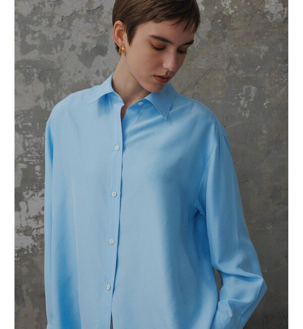 ADAM ET ROPE'「【EMOELLE】サンドシルクシャツ」|シャツ・ブラウス|