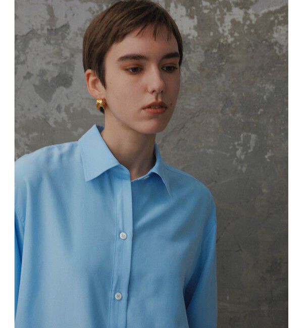 ADAM ET ROPE'「【EMOELLE】サンドシルクシャツ」|シャツ・ブラウス|