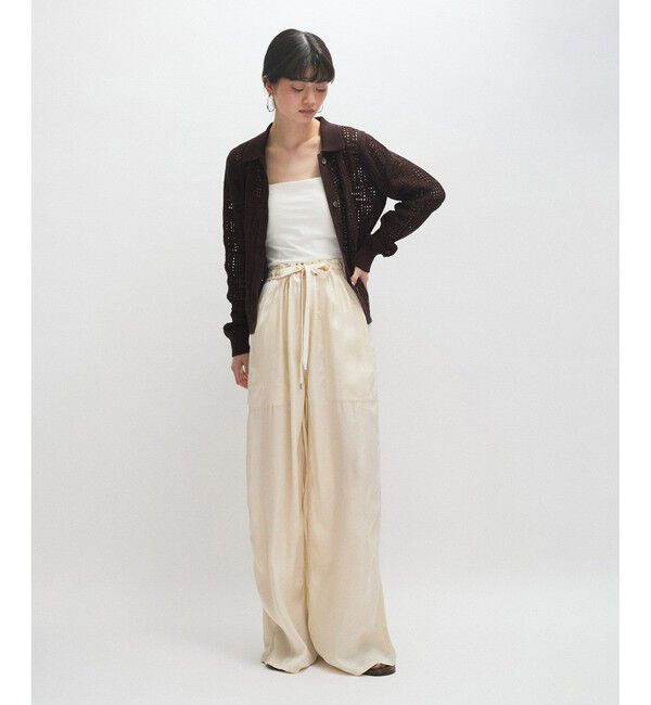 ADAM ET ROPE'「【サステナブル】クロシェライクカーディガン」|カーディガン|