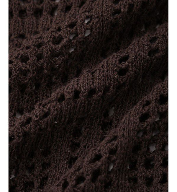 ADAM ET ROPE'「【サステナブル】クロシェライクカーディガン」|カーディガン|