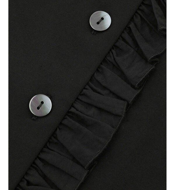 ADAM ET ROPE'「【WEB限定】ラッフルコンビスリーブレストップス」|Tシャツ・カットソー|