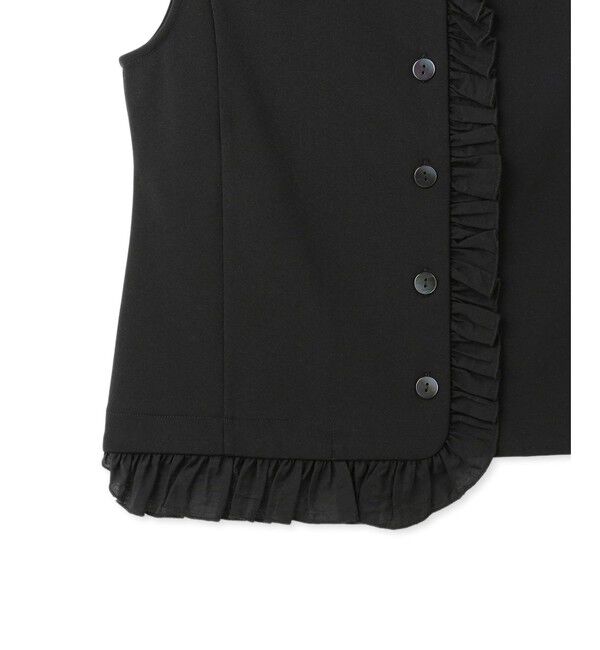 ADAM ET ROPE'「【WEB限定】ラッフルコンビスリーブレストップス」|Tシャツ・カットソー|