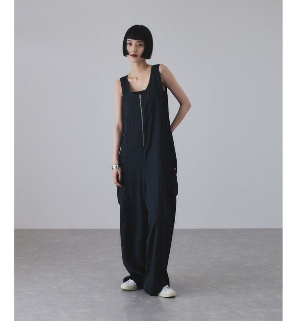 ADAM ET ROPE'「ピグメントクロスミリタリーオールインワン」|オールインワン|