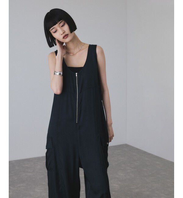 ADAM ET ROPE'「ピグメントクロスミリタリーオールインワン」|オールインワン|