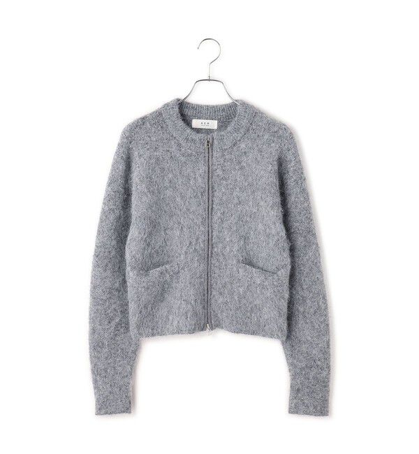 ADAM ET ROPE'「【WEB限定】フラッフィージップショートカーディガン」|カーディガン|