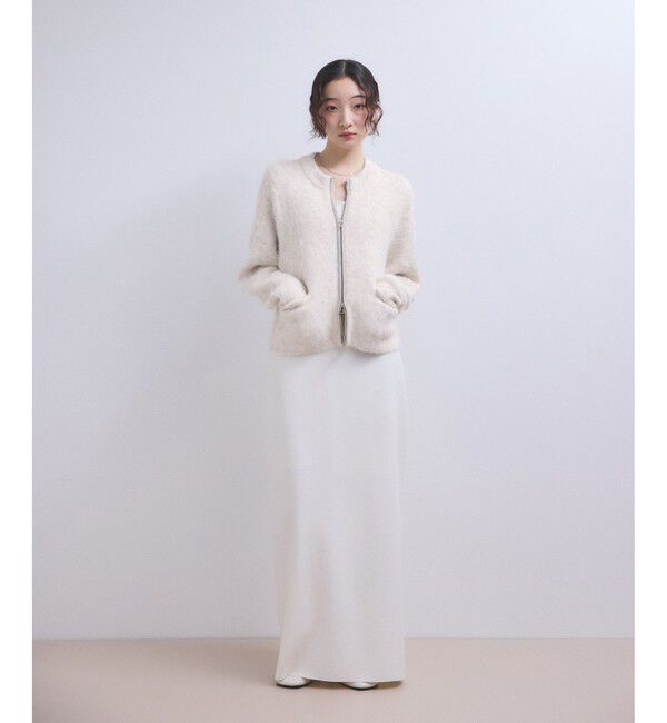 ADAM ET ROPE'「【WEB限定】フラッフィージップショートカーディガン」|カーディガン|