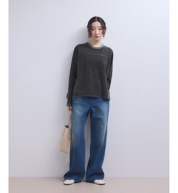 ADAM ET ROPE'「【WEB限定】ガーメントダイリンガーロンTee」|Tシャツ・カットソー|