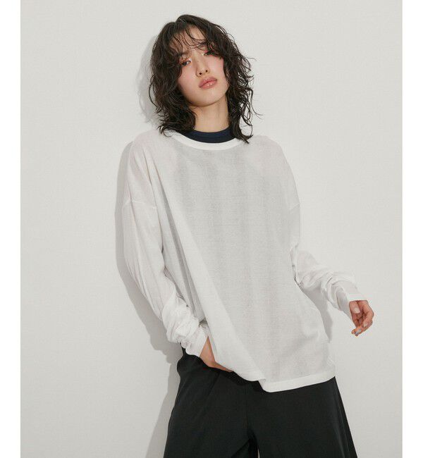 ADAM ET ROPE'「【Miller for ADAM ET ROPE'】別注 L/S SHEER TEE（2PACK）」|Tシャツ・カットソー|