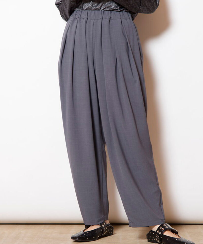  「タックパンツ」|スラックス|GRAY