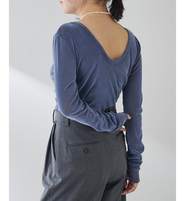  「フロッキーバックシャンカットソー」|Tシャツ・カットソー|