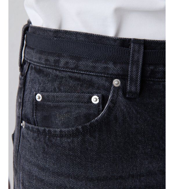  「センタープレスブラックデニムパンツ」|デニム|