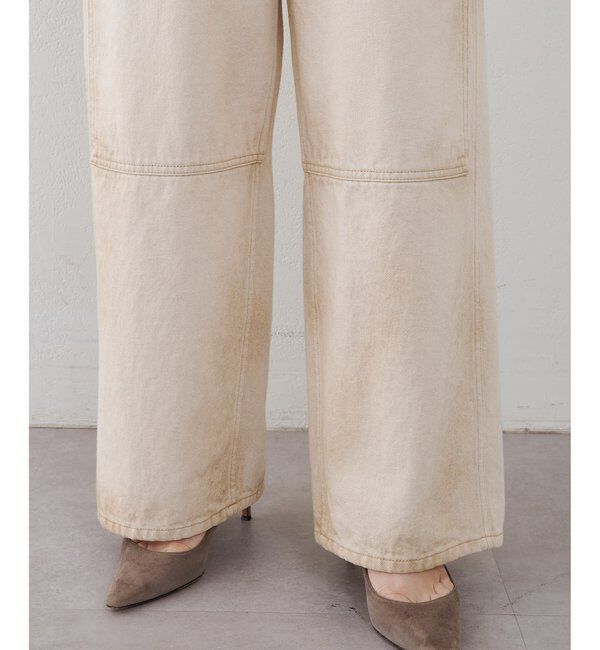  「サンフェードダブルニーパンツ」|デニム|