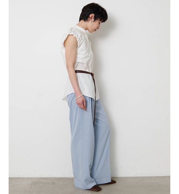 THE PAUSE「【THE PAUSE】袖ギャザーノースリーブシャツ」|シャツ・ブラウス|